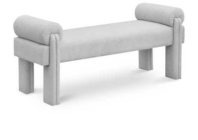 Image for Stefano Grey Polyester Fabric Bench