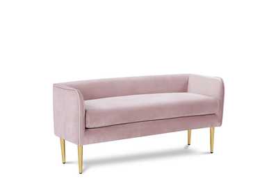 Audrey Pink Velvet Bench