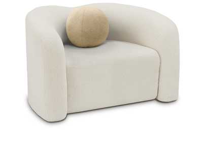 Image for Kali Cream Faux Shearling Teddy Fabric Chair