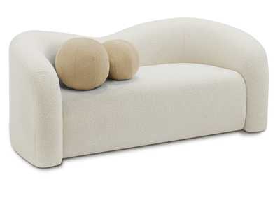 Image for Kali Cream Faux Shearling Teddy Fabric Loveseat