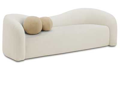 Image for Kali Cream Faux Shearling Teddy Fabric Sofa
