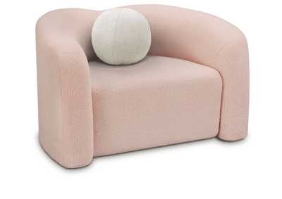 Image for Kali Pink Faux Shearling Teddy Fabric Chair