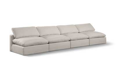 Image for Comfy Beige Linen Textured Fabric Modular Sofa
