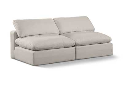 Image for Comfy Beige Linen Textured Fabric Modular Sofa