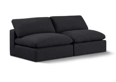 Image for Comfy Black Linen Textured Fabric Modular Sofa