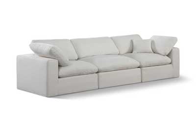 Image for Comfy Cream Linen Textured Fabric Modular Sofa