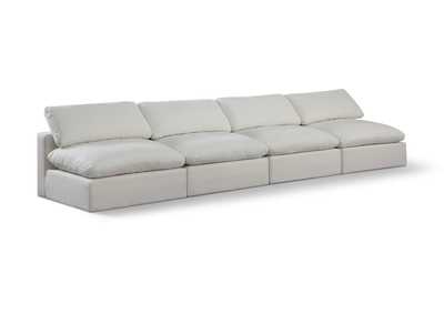 Image for Comfy Cream Linen Textured Fabric Modular Sofa