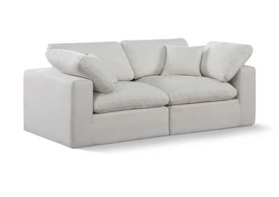Image for Comfy Cream Linen Textured Fabric Modular Sofa