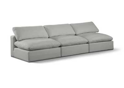 Image for Comfy Grey Linen Textured Fabric Modular Sofa