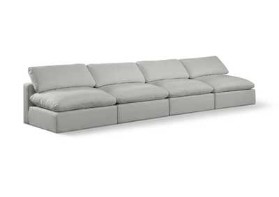 Image for Comfy Grey Linen Textured Fabric Modular Sofa