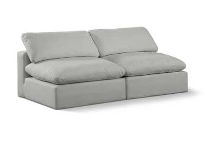 Image for Comfy Grey Linen Textured Fabric Modular Sofa