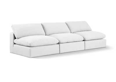 Image for Comfy White Linen Textured Fabric Modular Sofa