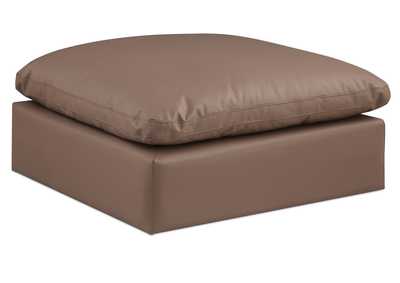 Image for Comfy Brown Faux Leather Modular Ottoman