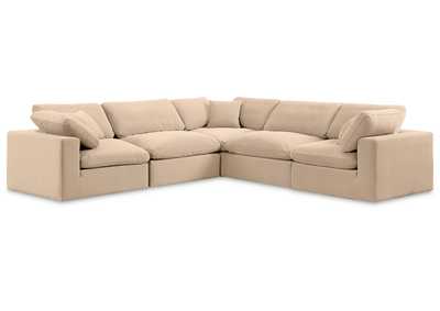 Image for Comfy Beige Velvet Modular Sectional