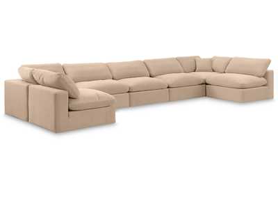 Image for Comfy Beige Velvet Modular Sectional