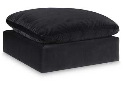 Image for Comfy Black Velvet Modular Ottoman