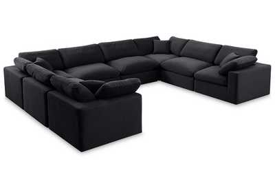 Image for Comfy Black Velvet Modular Sectional