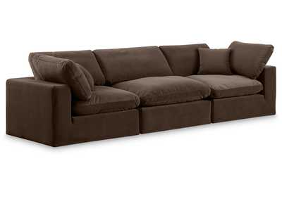 Image for Comfy Brown Velvet Modular Sofa