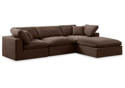 Image for Comfy Brown Velvet Modular Sectional