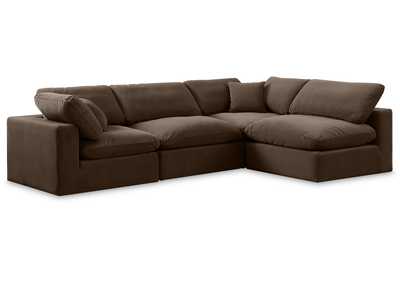 Image for Comfy Brown Velvet Modular Sectional