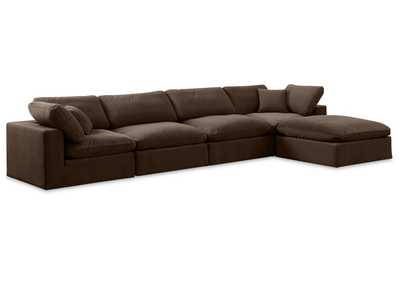 Image for Comfy Brown Velvet Modular Sectional