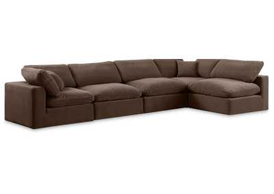 Image for Comfy Brown Velvet Modular Sectional