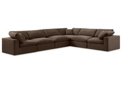 Image for Comfy Brown Velvet Modular Sectional