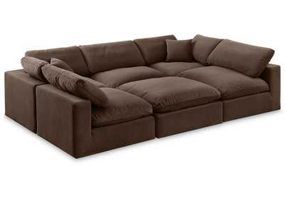 Image for Comfy Brown Velvet Modular Sectional