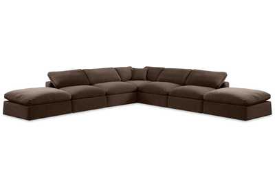 Image for Comfy Brown Velvet Modular Sectional