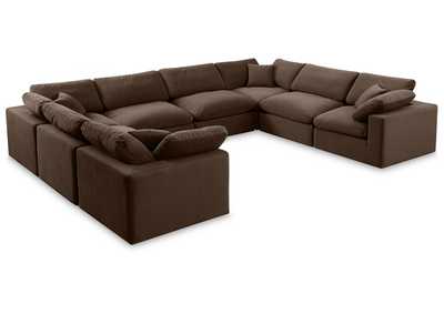 Image for Comfy Brown Velvet Modular Sectional