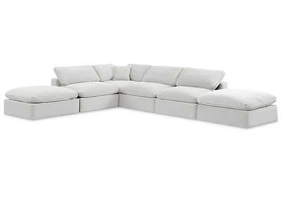 Image for Comfy Cream Velvet Modular Sectional