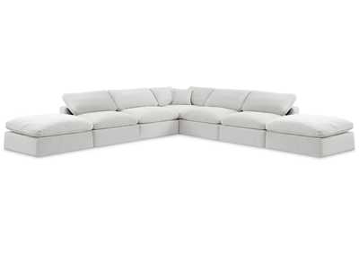 Image for Comfy Cream Velvet Modular Sectional
