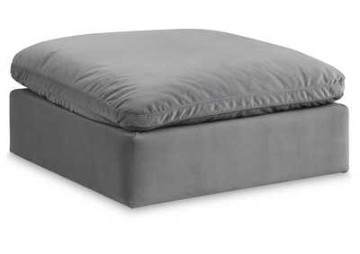 Image for Comfy Grey Velvet Modular Ottoman