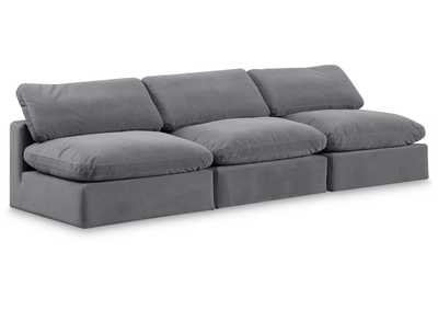 Image for Comfy Grey Velvet Modular Sofa