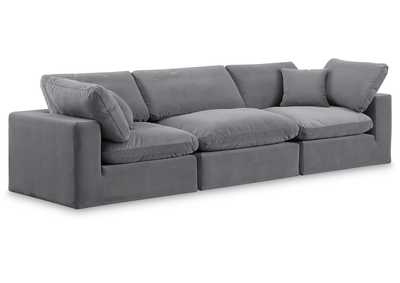 Image for Comfy Grey Velvet Modular Sofa
