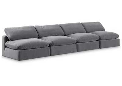 Image for Comfy Grey Velvet Modular Sofa