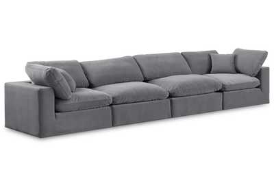 Image for Comfy Grey Velvet Modular Sofa