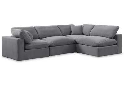 Image for Comfy Grey Velvet Modular Sectional