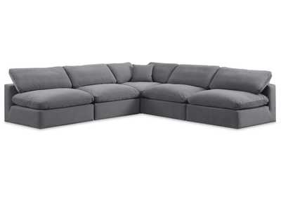 Image for Comfy Grey Velvet Modular Sectional