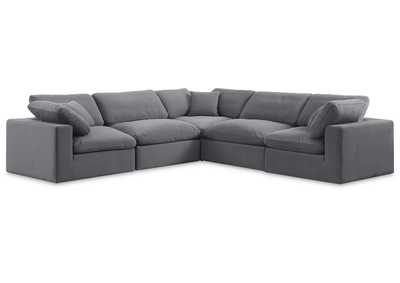 Image for Comfy Grey Velvet Modular Sectional