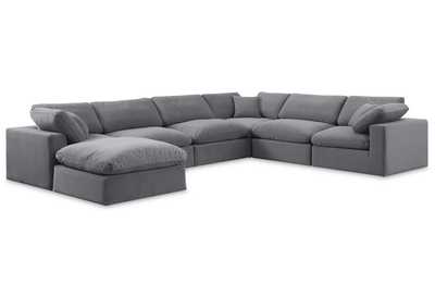 Image for Comfy Grey Velvet Modular Sectional