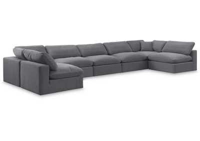 Image for Comfy Grey Velvet Modular Sectional