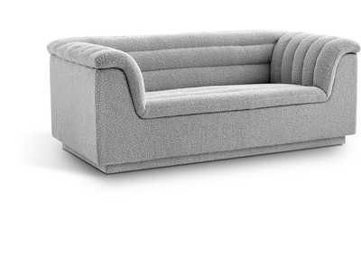 Image for Cascade Grey Boucle Fabric Loveseat