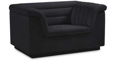 Image for Cascade Black Velvet Fabric Chair
