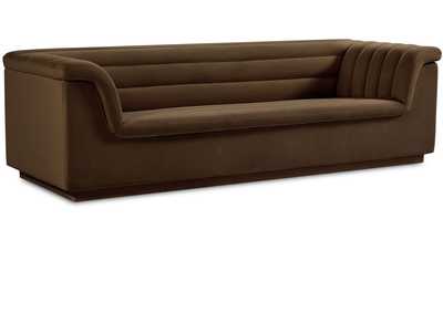 Image for Cascade Brown Velvet Fabric Sofa