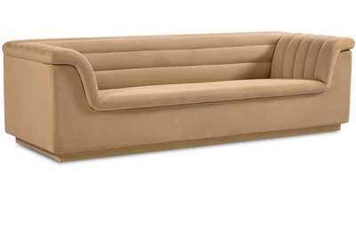 Image for Cascade Camel Velvet Fabric Sofa