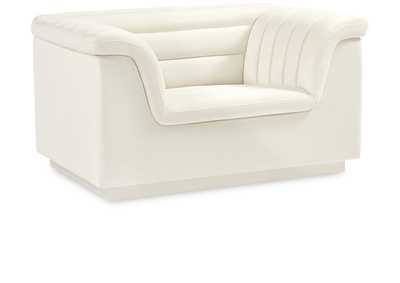Image for Cascade Cream Velvet Fabric Chair