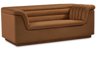 Image for Cascade Saddle Velvet Fabric Loveseat