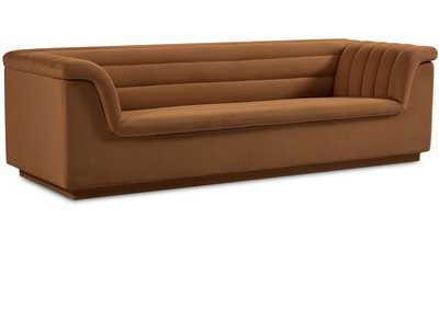 Image for Cascade Saddle Velvet Fabric Sofa