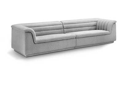 Image for Cascade Grey Boucle Fabric Modular Sofa